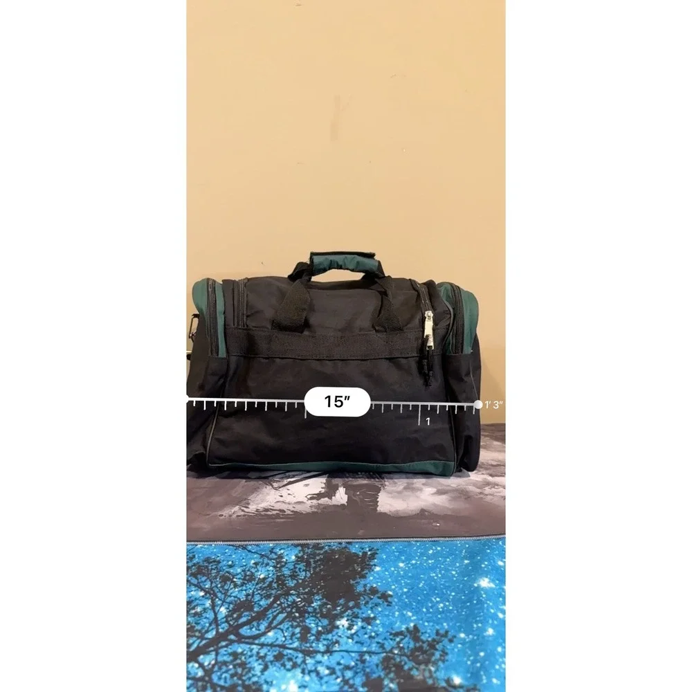 NRA Duffel Bag Black Green Canvas Range Travel Gear Bag with Shoulder Strap